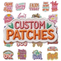 Benutzerdefinierte niedliche Slogan-Stickerei-Patches